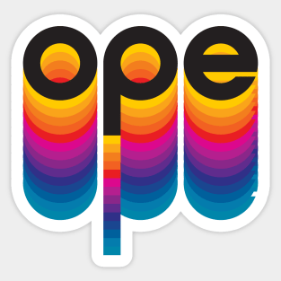 Ope: Retro Edition! Sticker